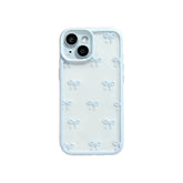 Wagmade Coquette Aesthetic 3D Bow Shockproof Phone Case for iPhone - Pastel Baby Blue