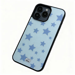 Wagmade Aesthetic Starry Shockproof Phone Case for iPhone - Pastel Blue & Indigo Stars