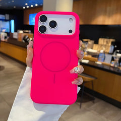 Hot Pink Magnetic MagSafe Shockproof Phone Case for iPhone