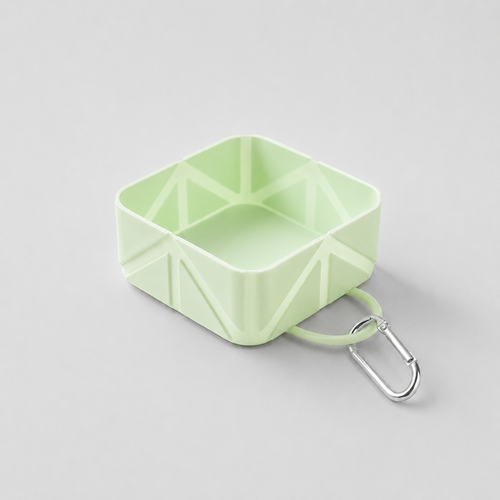Heart Foldable Pet Bowl - heart shaped collapsible dog bowl, product view