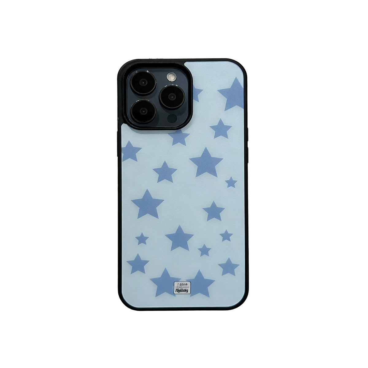 Wagmade Aesthetic Starry Shockproof Phone Case for iPhone - Pastel Blue & Indigo Stars