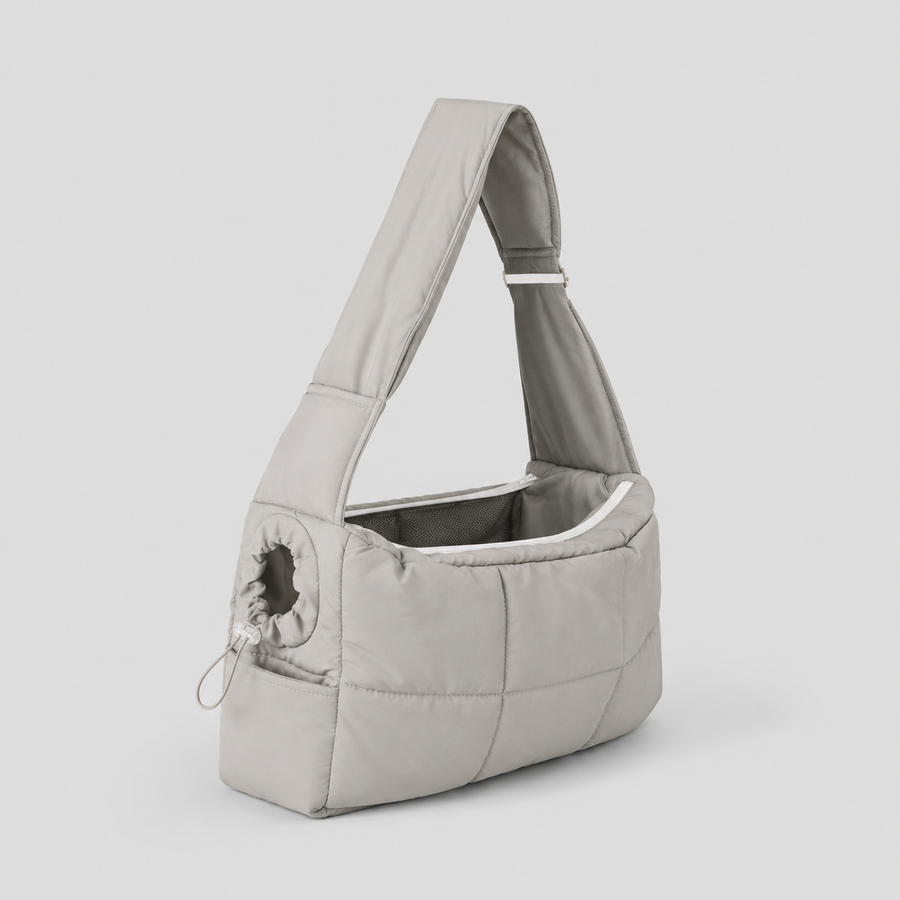 Everyday Adjustable Pet Sling - neutral soft carrier for small dogs, daily carry view