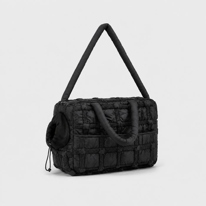 Puffer Pet Shoulder Bag - soft puffer pet carrier for small pets, product view