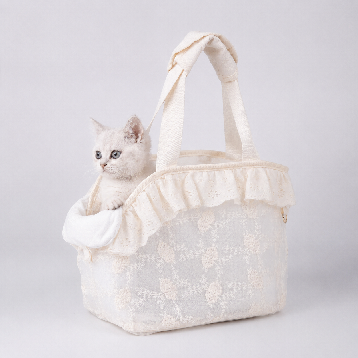 Lace Mini Pet Carrier - with Pet
