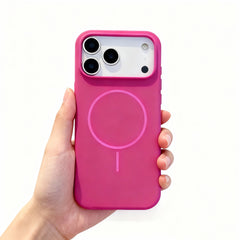 Hot Pink Magnetic MagSafe Shockproof Phone Case for iPhone