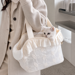 Lace Mini Pet Carrier - Lifestyle